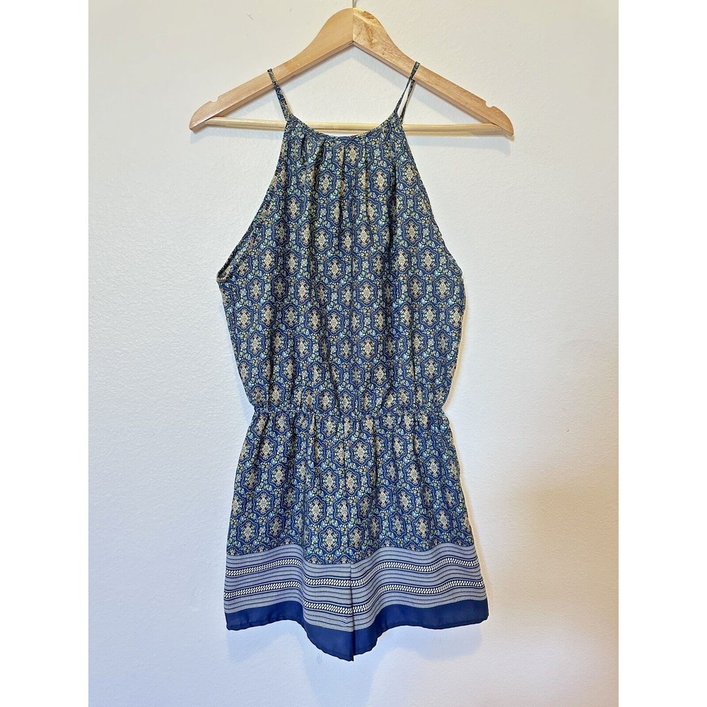 Green/Blue Pattern Romper Size Small - Tramp Clothing Brand